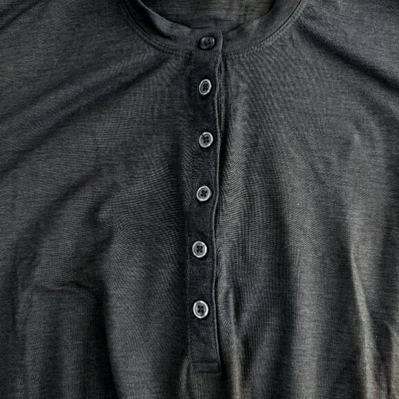 VUORI Lux Henley Jumpsuit Black Long Sleeve Drawstring M/L Athleisure Loungewear - Picture 3 of 11